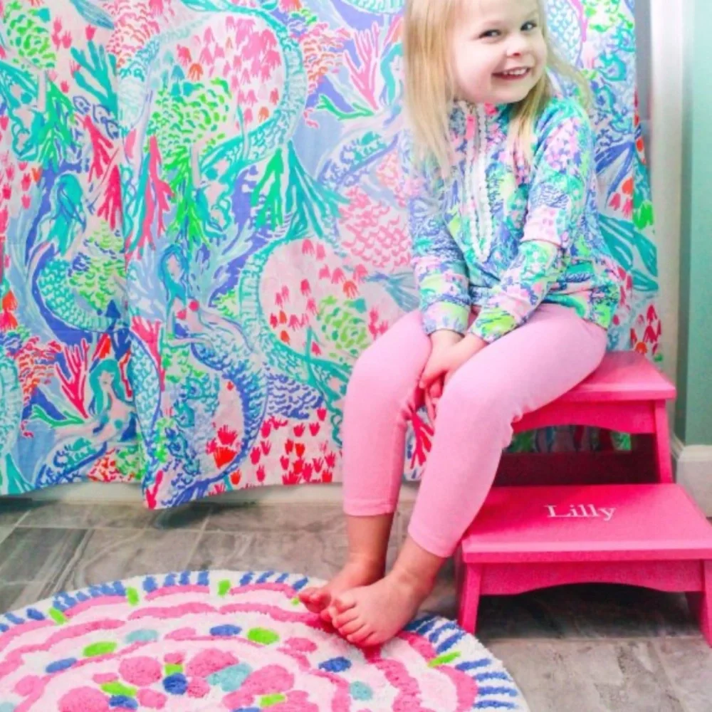 NEW Lilly Pulitzer Vibrant Coral Reef Shower Curtain
